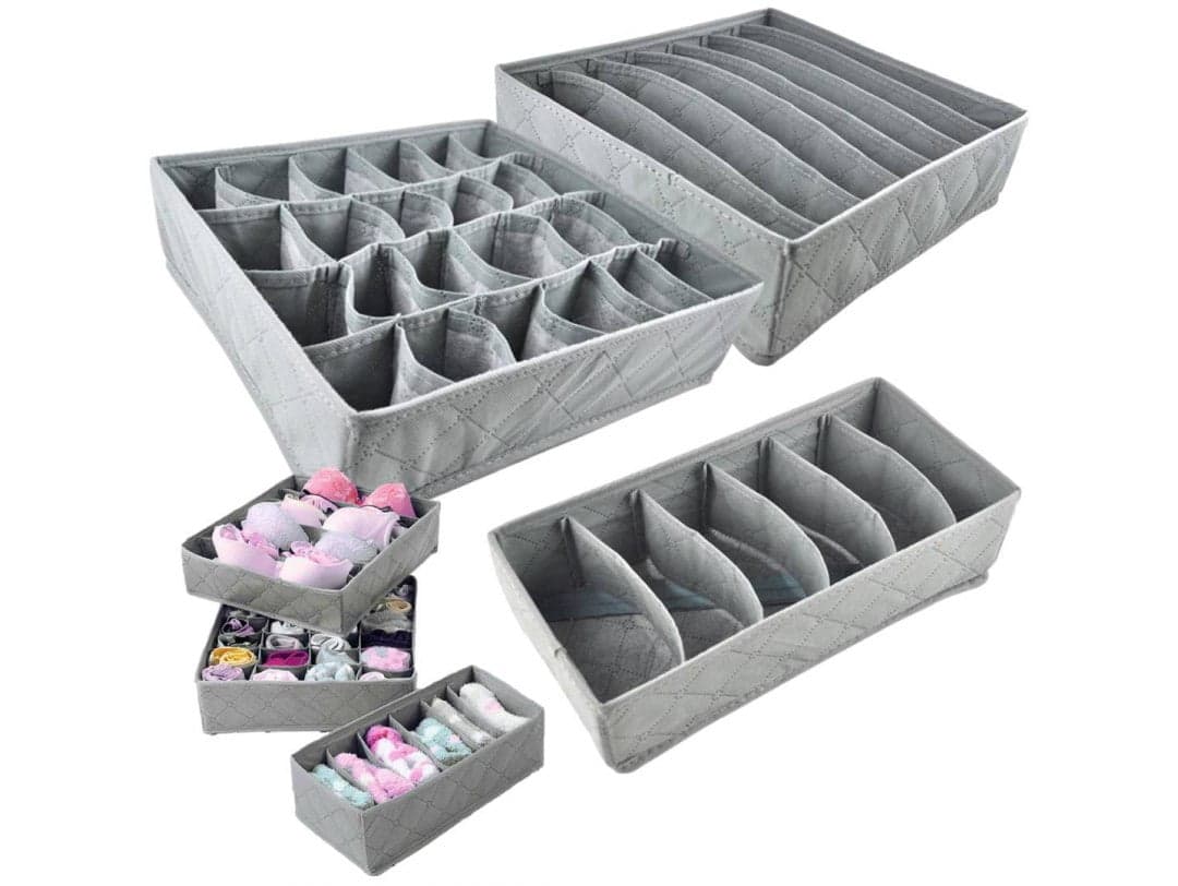 Organizer na bieliznę skarpetki do szuflady zestaw